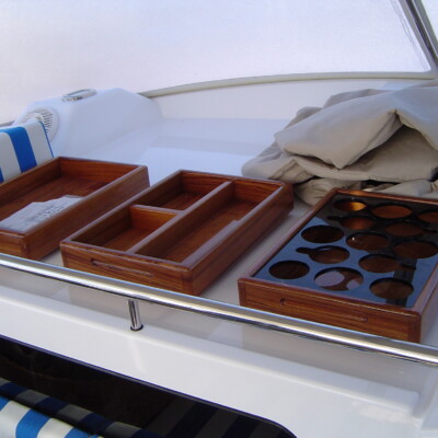 hand made wooden marine trays