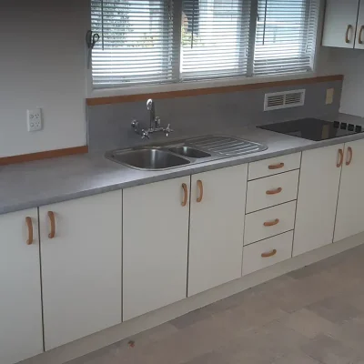 Custom built cream Kitchen cabinetry